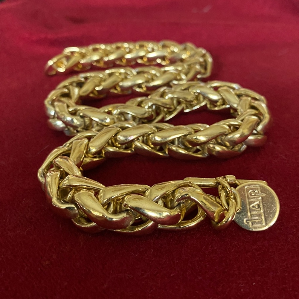 1AR CHUNKY GOLDTONE ITALIAN NECKLACE